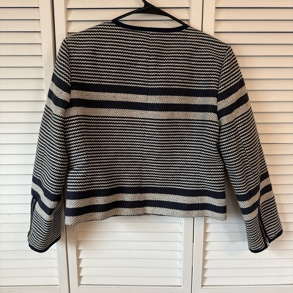 J. Crew Navy and White Patterned Blazer - Picture 2 of 4